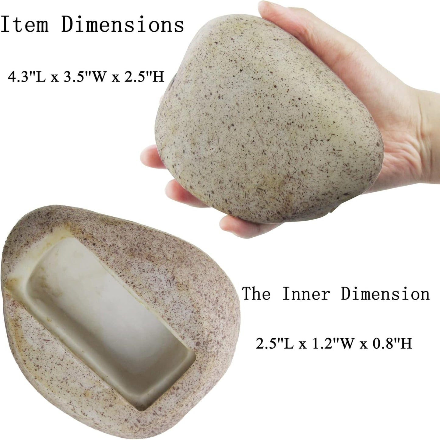 Fake Rock Key Hider Decoration Safe Holder For Outdoor Yard Garden Large Size Design Hide A House Spare Key Lock Box For Outside