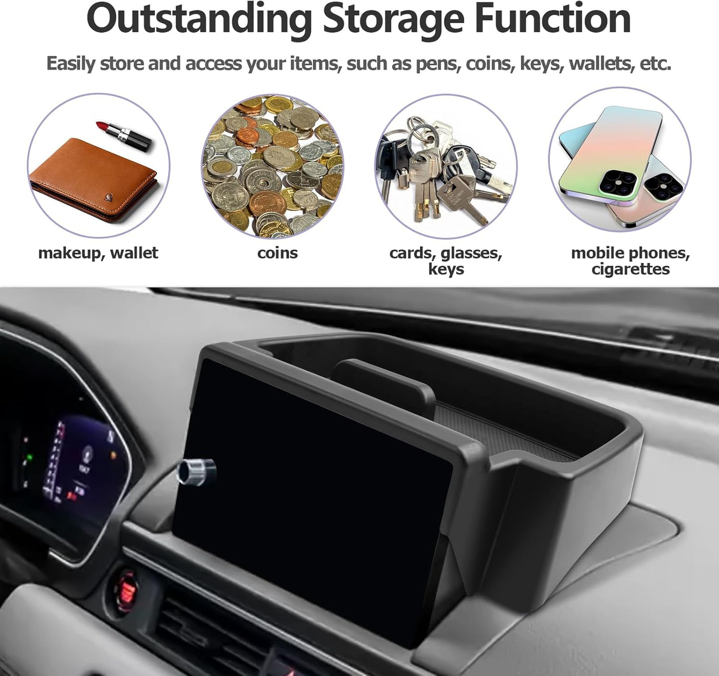 LUWU for 2023 2024 2025 Pilot Dashboard Center Console Organizer 2025 H onda Pilot Armrest Storage Box Armrest Organizer H onda Pilot Console Organizer Tray 2023 2024 2025 H onda Pilot Accessories