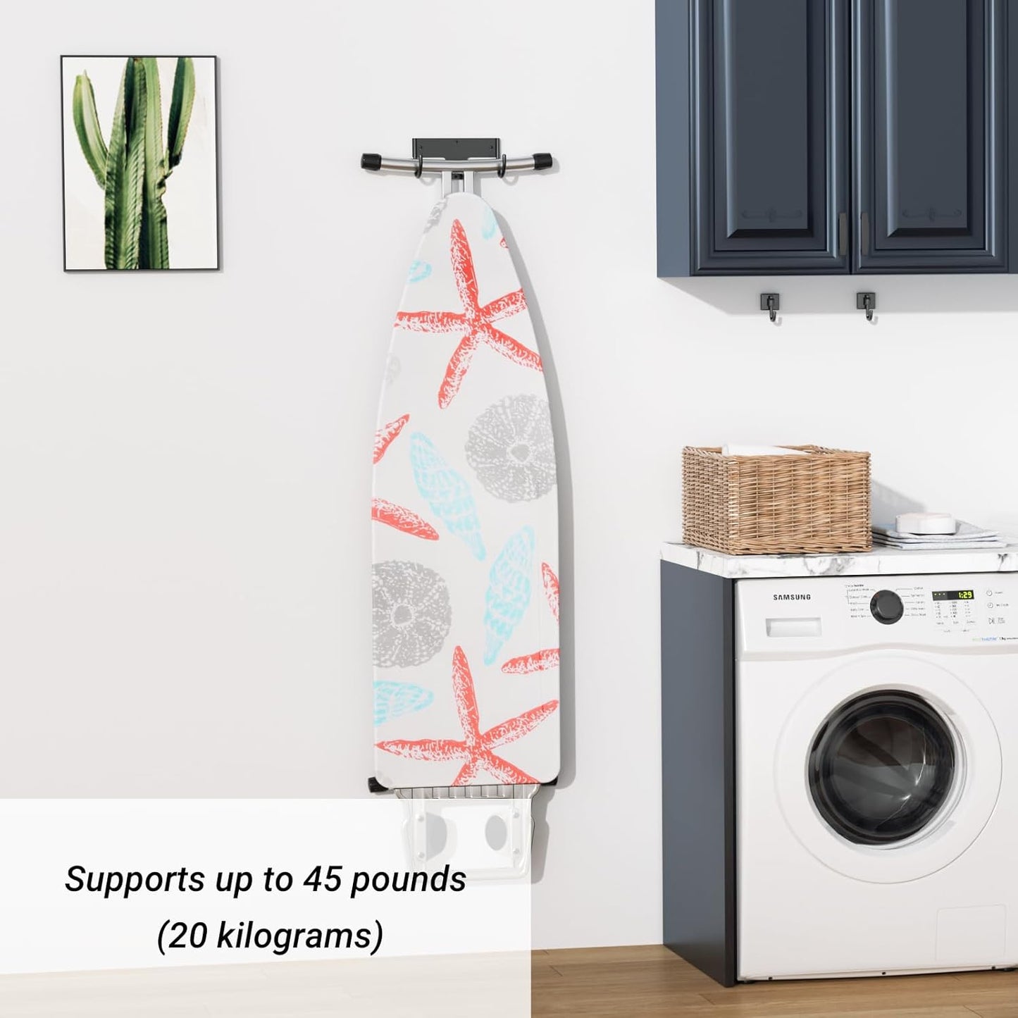 ORLESS Ironing Board Holder Wall Mount, Ironing Board Hanger, Iron Board Holder, Small Y or T Leg Iron Board Hook Wall Mount for Laundry Rooms, 6 Inch(Black)