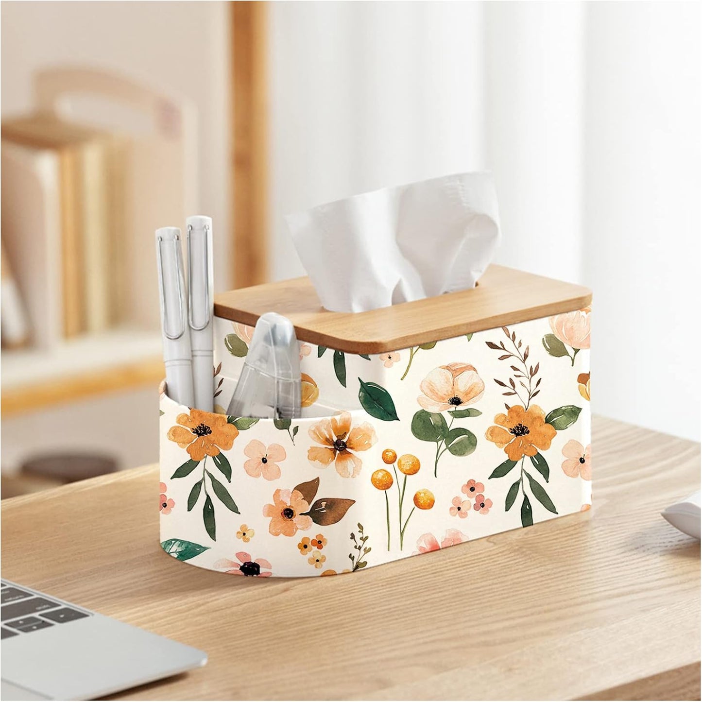 HAOKHOME Shelf Liner and Cabinet Liner Floral, Self-Adhesive Drawer Liners, Peel and Stick Contact Paper for Kitchen Cabinets and Cupboard, Non Slip Bathroom Drawers, White 17.3in x 6.5ft
