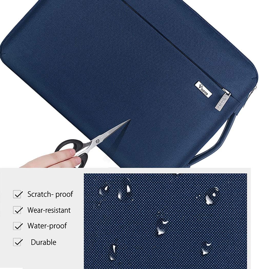 Voova Laptop Sleeve Case 15.6 16 Inch with Handle, 360° Protective Waterproof Slim Computer Bag Cover Compatible with MacBook Pro M2/M3/M4 16, HP Acer Lenovo Yoga ThinkPad Asus Laptop, Blue