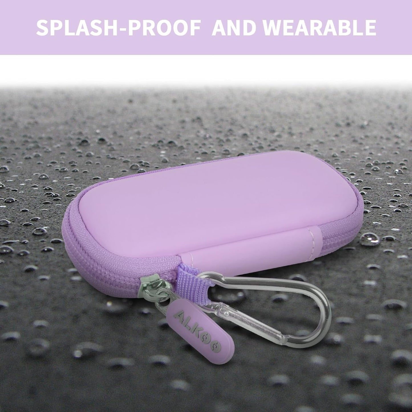 USB Flash Drive Case, SD Card Holder Compatible with Thumb Drive, Memory Cards, SDXC SDHC Storage Bag, Electronic Accessories Organizer for SanDisk for Samsung for Inland (Light Purple)