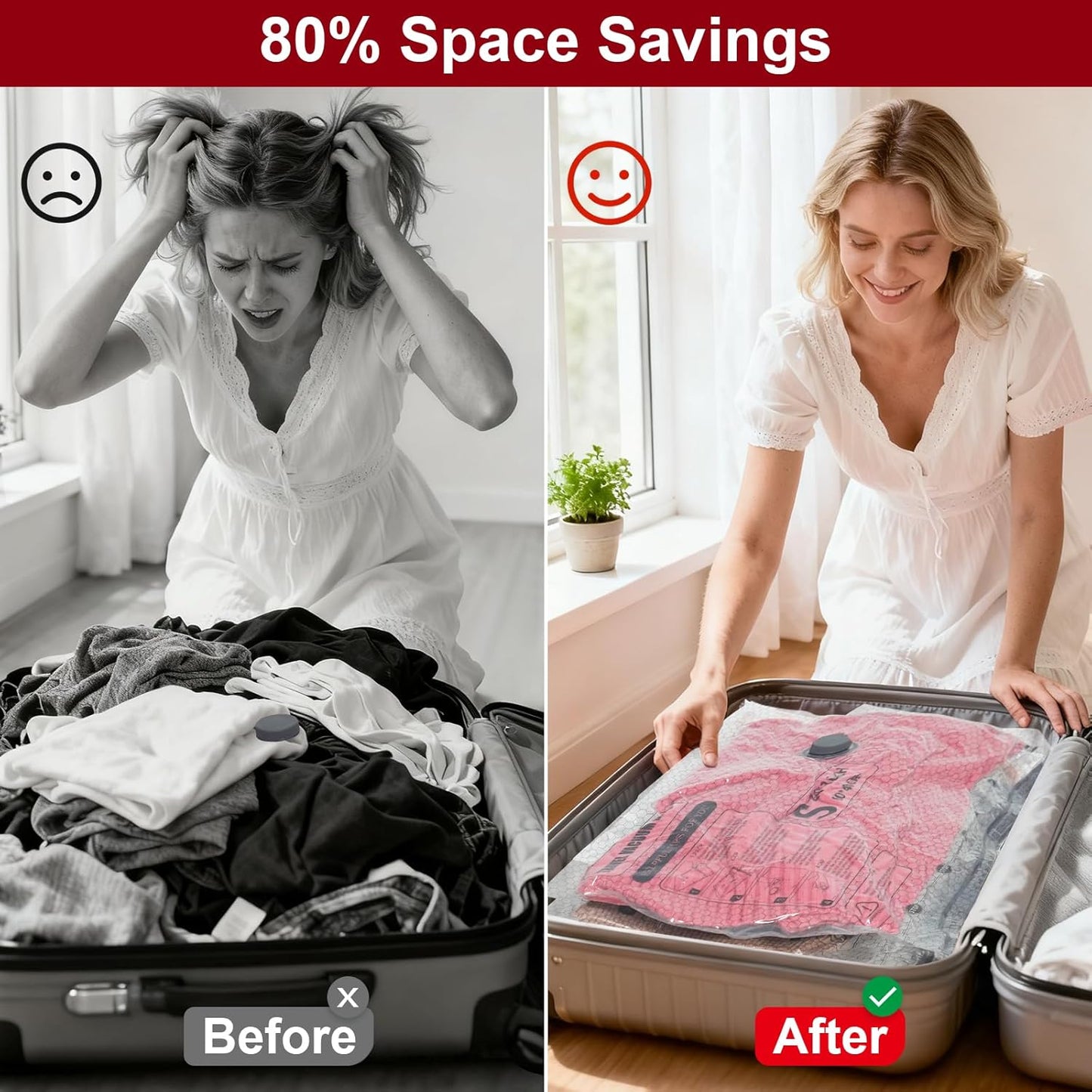 Rechargeable Wireless Pump Travel Storage Bags Set, 9 Pack (9S) Portable Space Saver Bags for Travel & Home, Vacuum Compression Packing Seal for Clothes, Blankets, Home Seasonal Storage