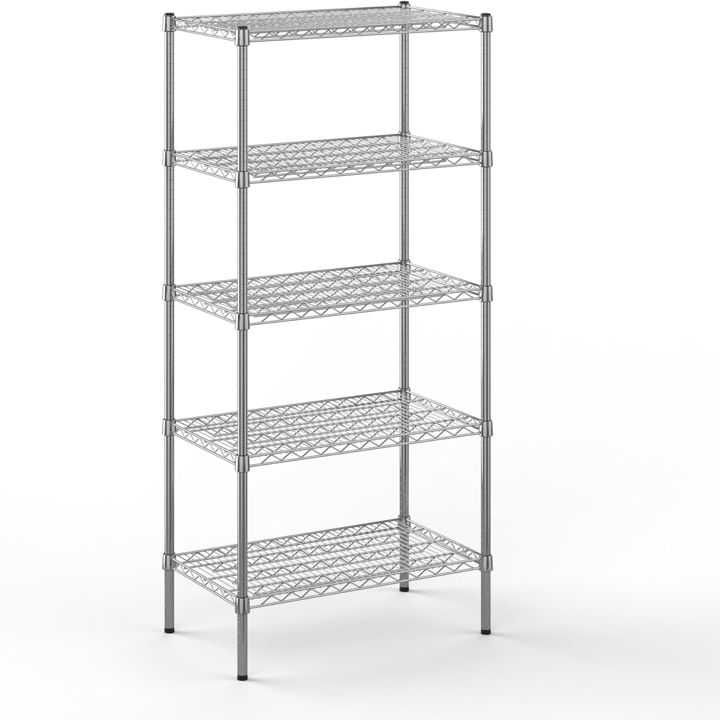 18" Deep x 30" Wide x 64" Height Wire Shelving Kit | 5-Tier | NSF Commercial Storage Rack Unit
