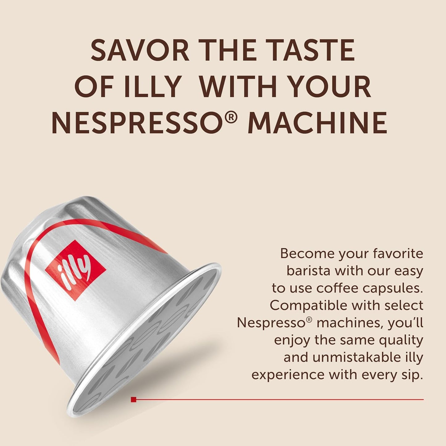 illy Aluminum Espresso Capsules - Compatible with Nespresso Machines - Classico Lungo Roast Coffee - Mild & Balanced - Notes Of Caramel, Orange Blossom & Jasmine - 10 Count (Pack of 5)