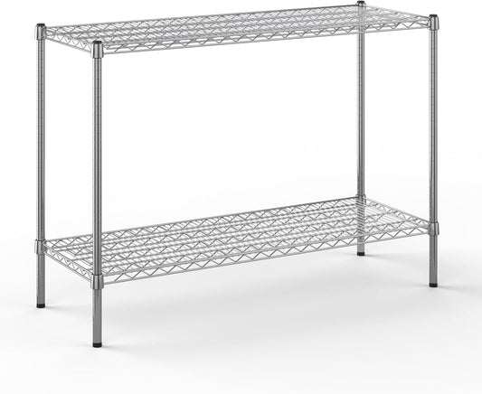 18" Deep x 48" Wide x 34" Height Wire Shelving Kit | 2-Tier | NSF Commercial Storage Rack Unit
