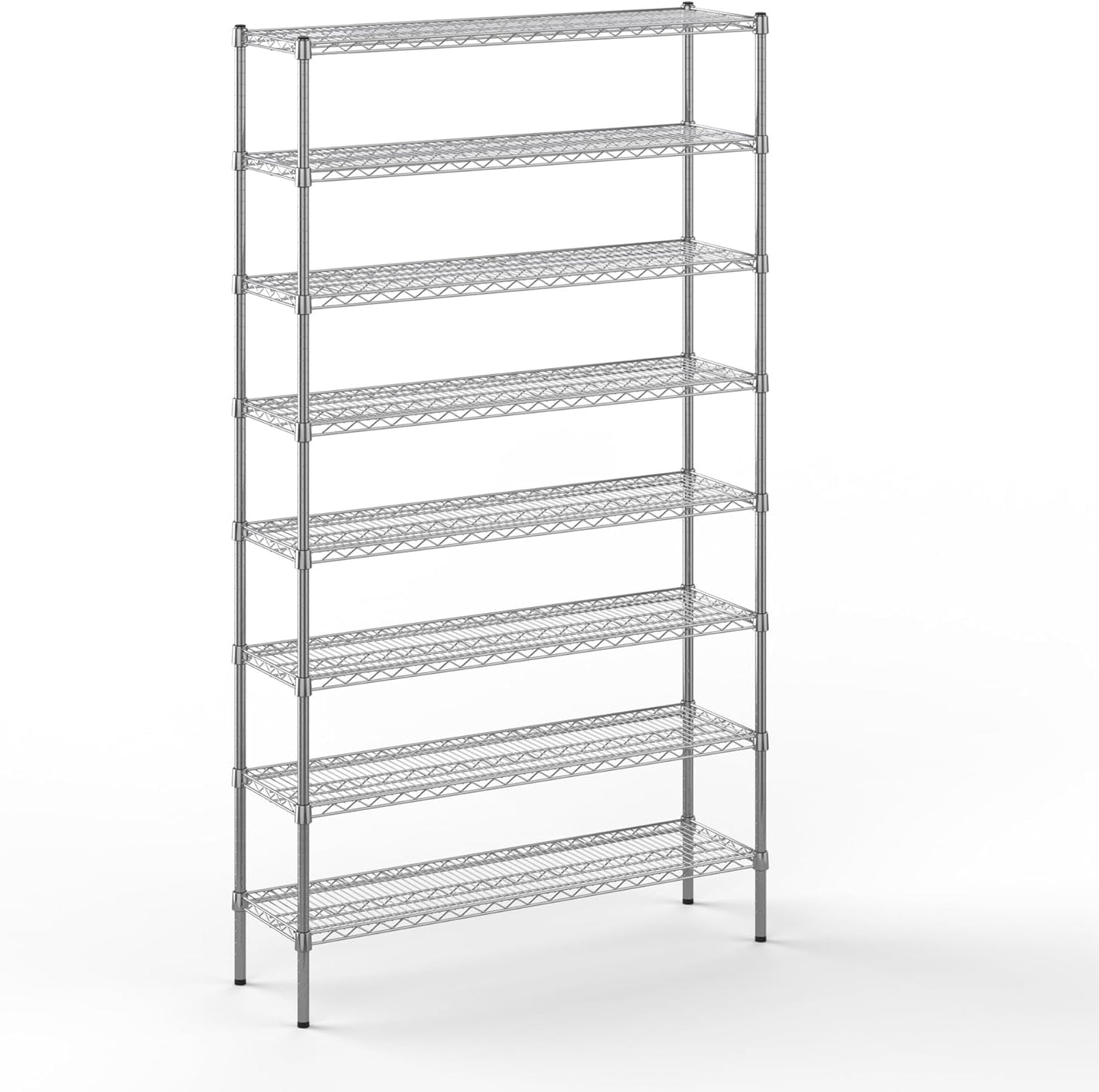 14" Deep x 48" Wide x 86" Height Wire Shelving Kit | 8-Tier | NSF Commercial Storage Rack Unit