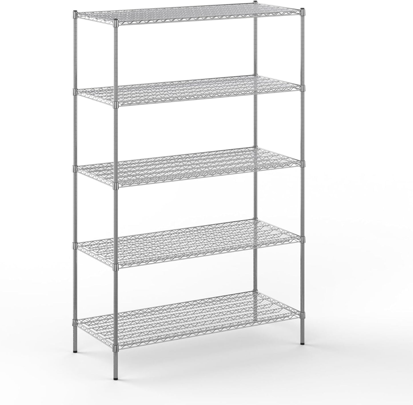 24" Deep x 54" Wide x 86" Height Wire Shelving Kit | 5-Tier | NSF Commercial Storage Rack Unit