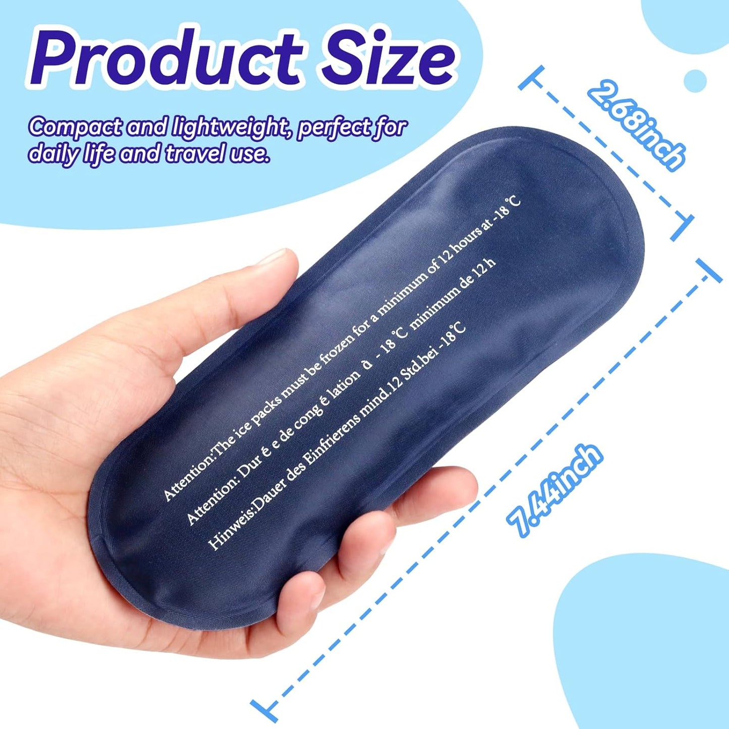 Ice Pack for Insulin Travel Case, TSA Approved Reusable Medical Cooler Bag Ice Packs for Diabetic (Pack of 2)