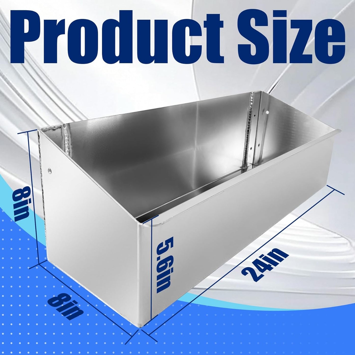 Aluminum Fuel Tank Rack Multi Use Storage Cabinet Holder Organizer Length 24" Suitable for Store Garages Enclosed Racing Trailers Work Areas Automotive Parts Silver
