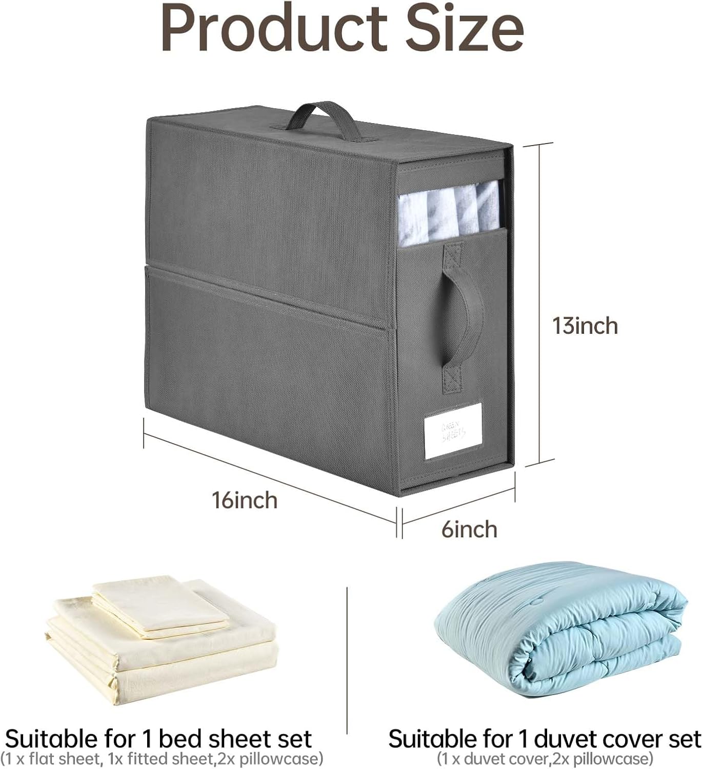 Bed Sheet Organizers and Storage,8 Pack Linen Closet Organizers and Storage, Foldable Bedding Storage for Bedsheets,