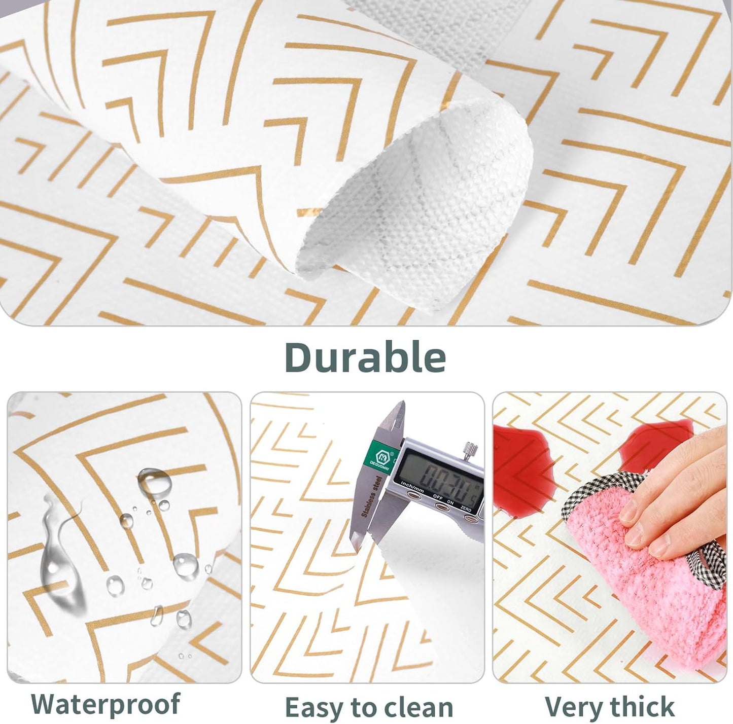 Shelf Liner for Kitchen Cabinets Non Adhesive Drawer Liner Gold Arrow Non-Slip Thickened Shelf Liner Paper Strong Easy to Clean for Tool Box Refrigerator with Knife and Tape Measure 12 inche x 30 feet