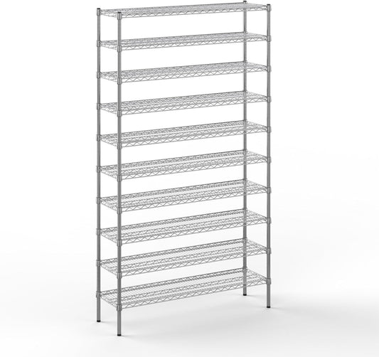 14" Deep x 48" Wide x 86" Height Wire Shelving Kit | 10-Tier | NSF Commercial Storage Rack Unit