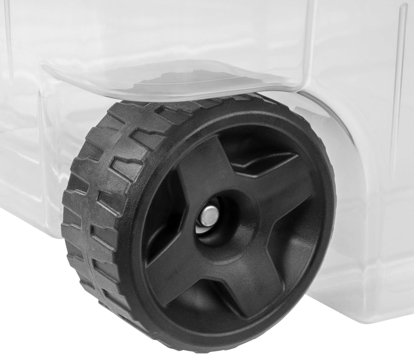 160 Qt Durable Clear Storage Box,Storage Bins With Wheels, Moisture-Proof Buckle Cover,Handle, Wheels, Stackable Design, Anti-Slip Lock Buckle, Suitable For Home Storage, Garage,Gray