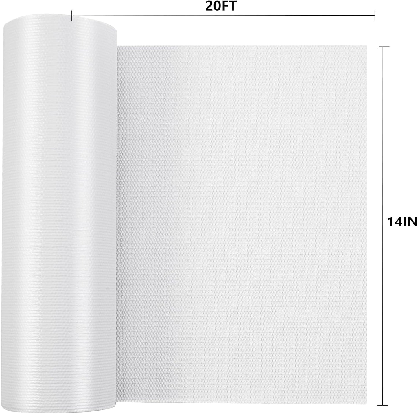 Shelf Liner, 14 Inches x 20 FEET Non-Slip Kitchen Cabinet Liner, Washable Oil-Proof Non-Adhesive Contact Paper for Kitchen Drawer, Cabinet, Shelves, Refrigerator, Storage, Desks, coutertops
