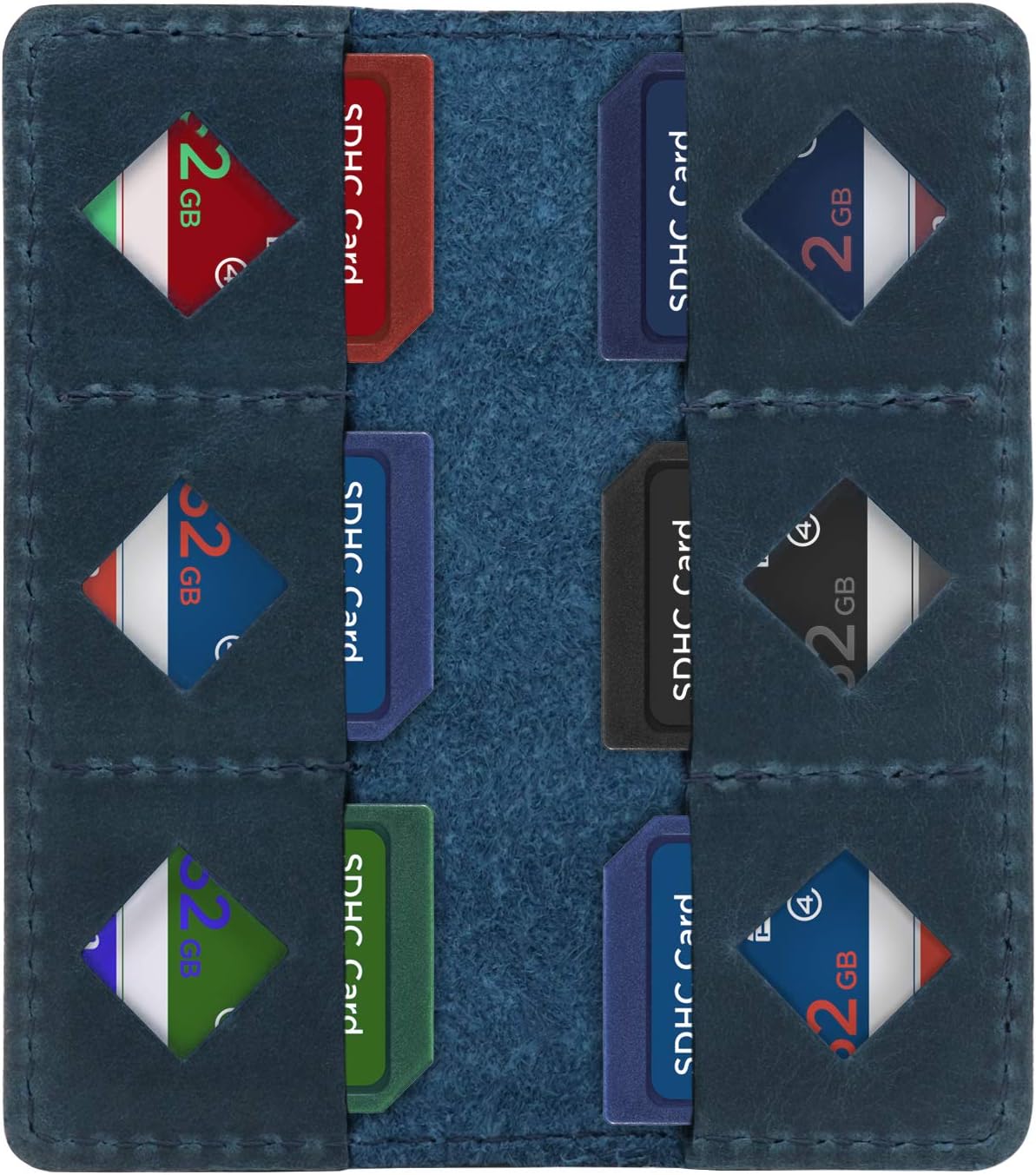 MegaGear Leather SD Card Holder with 12 Card Slots