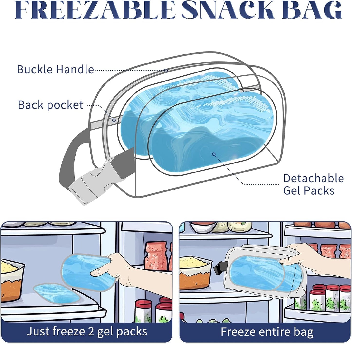 Cerbonny Small Cooler Bag Freezable Lunch Bag for Work School Travel, Leak-proof Insulated Eco-friendly Lunch Bag, 2.5L, Flag