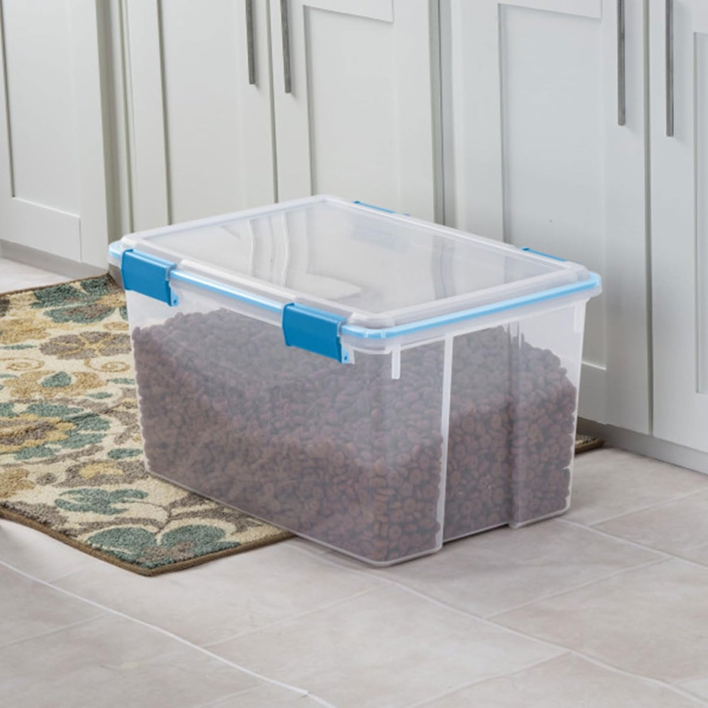 Sterilite 8-Pack Gasket Box, Weather-Resistant Storage Bins with Latching Lids, 54 Quart - Heavy-Duty Organizing Containers for Closet, Bathroom, and Office