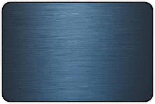 Brushed Metal Texture Desk Mat - Extended Mouse Pad & Desk Pad, Neoprene Surface, Non-Slip Rubber Base, Stitched Edges, Desk Protector for Keyboard & Mouse, Sizes 12x18/12x22/16x32 (Blue, 12x18)