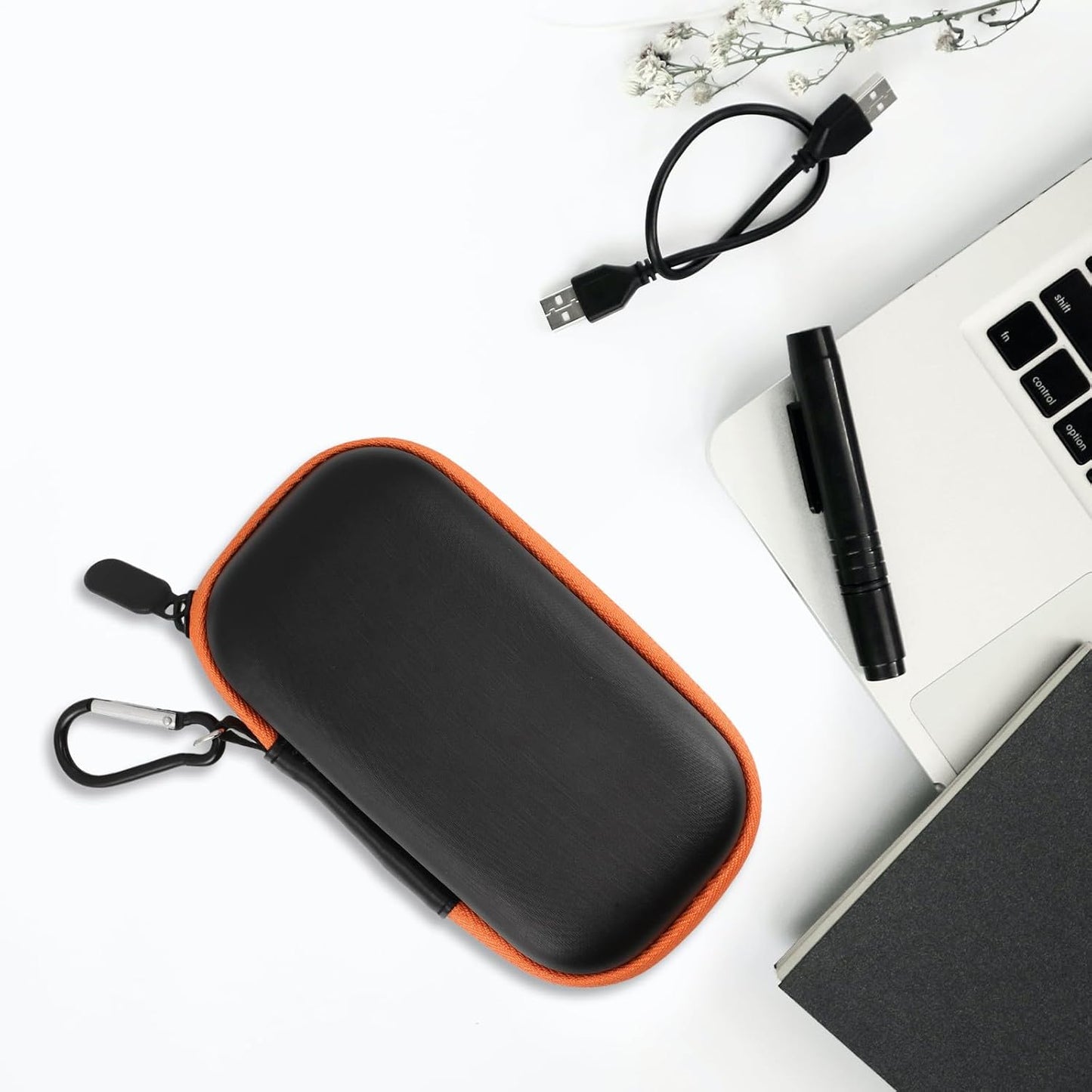 Portable Hard Drive Case Small Travel Storage Box EVA Hard Shell Shockproof External SSD Organizer Bag Lightweight Compact Protective Cover for Data Accessories