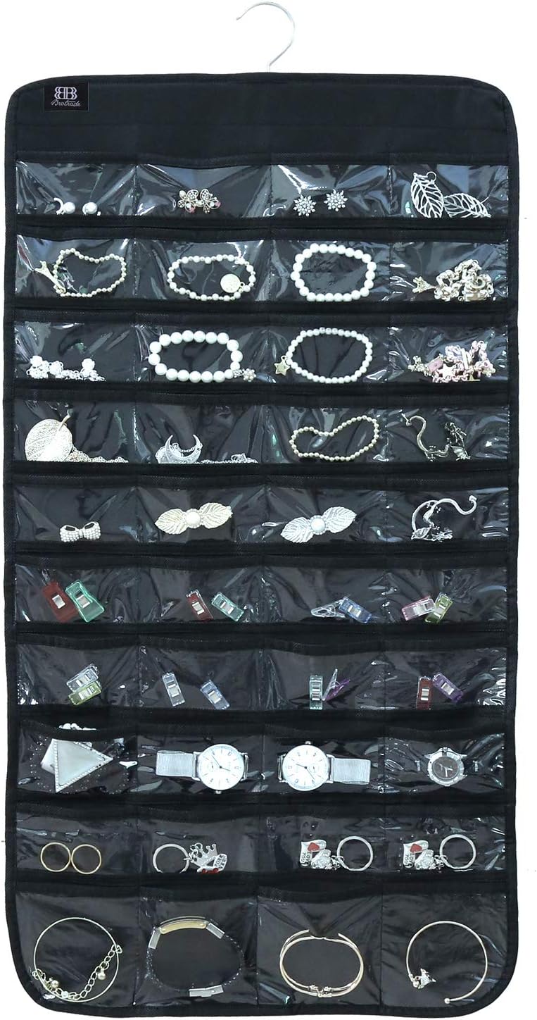 BB Brotrade Hanging Jewelry Organizer,Accessories Organizer,80 Pocket Organizer for Holding Jewelries