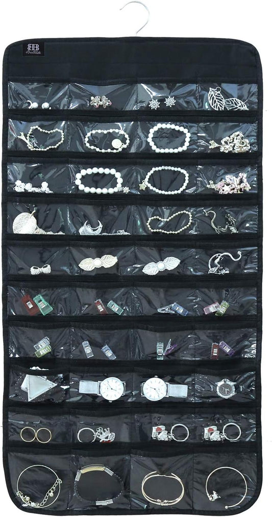 BB Brotrade Hanging Jewelry Organizer,Accessories Organizer,80 Pocket Organizer for Holding Jewelries