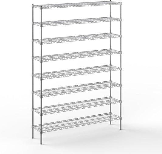14" Deep x 60" Wide x 86" Height Wire Shelving Kit | 8-Tier | NSF Commercial Storage Rack Unit