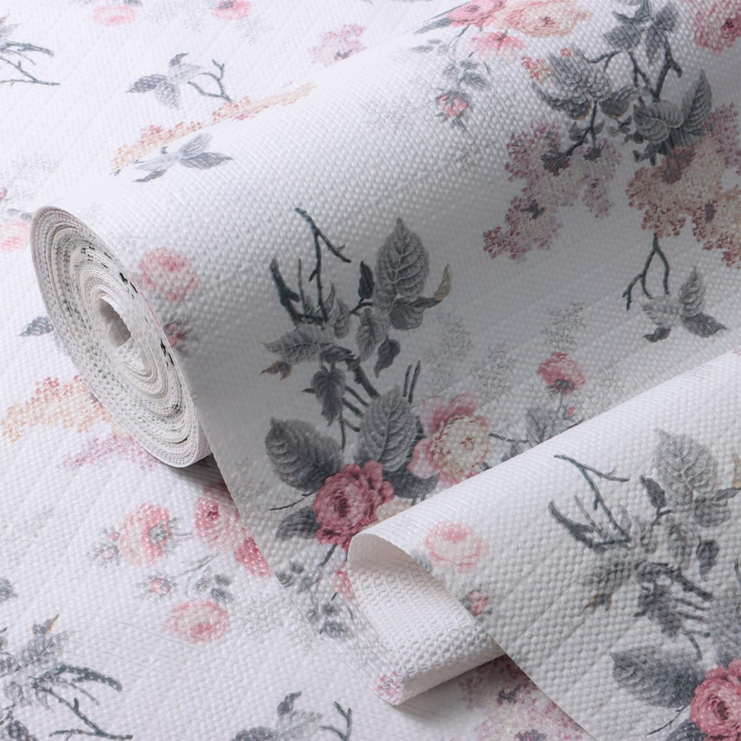 Drawer and Shelf Liner for Cabinets, Non-Adhesive and Strong Non-Slip Vintage Floral Shelf Cabinet Drawer Liners for Kitchen,Table,Bookshelves,Waterproof Cupboard Liners,12IN x 10FT