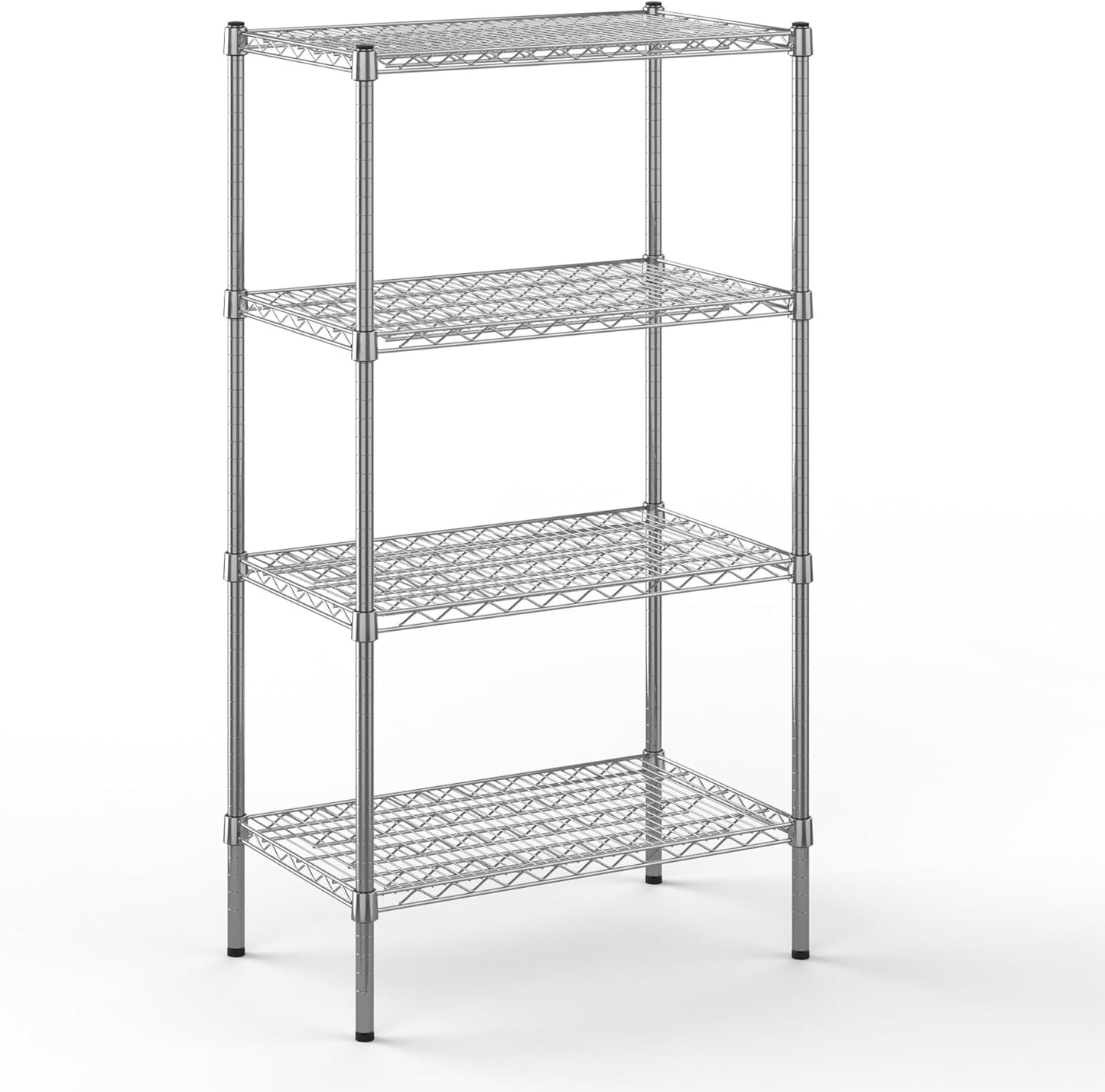 18" Deep x 30" Wide x 54" Height Wire Shelving Kit | 4-Tier | NSF Commercial Storage Rack Unit