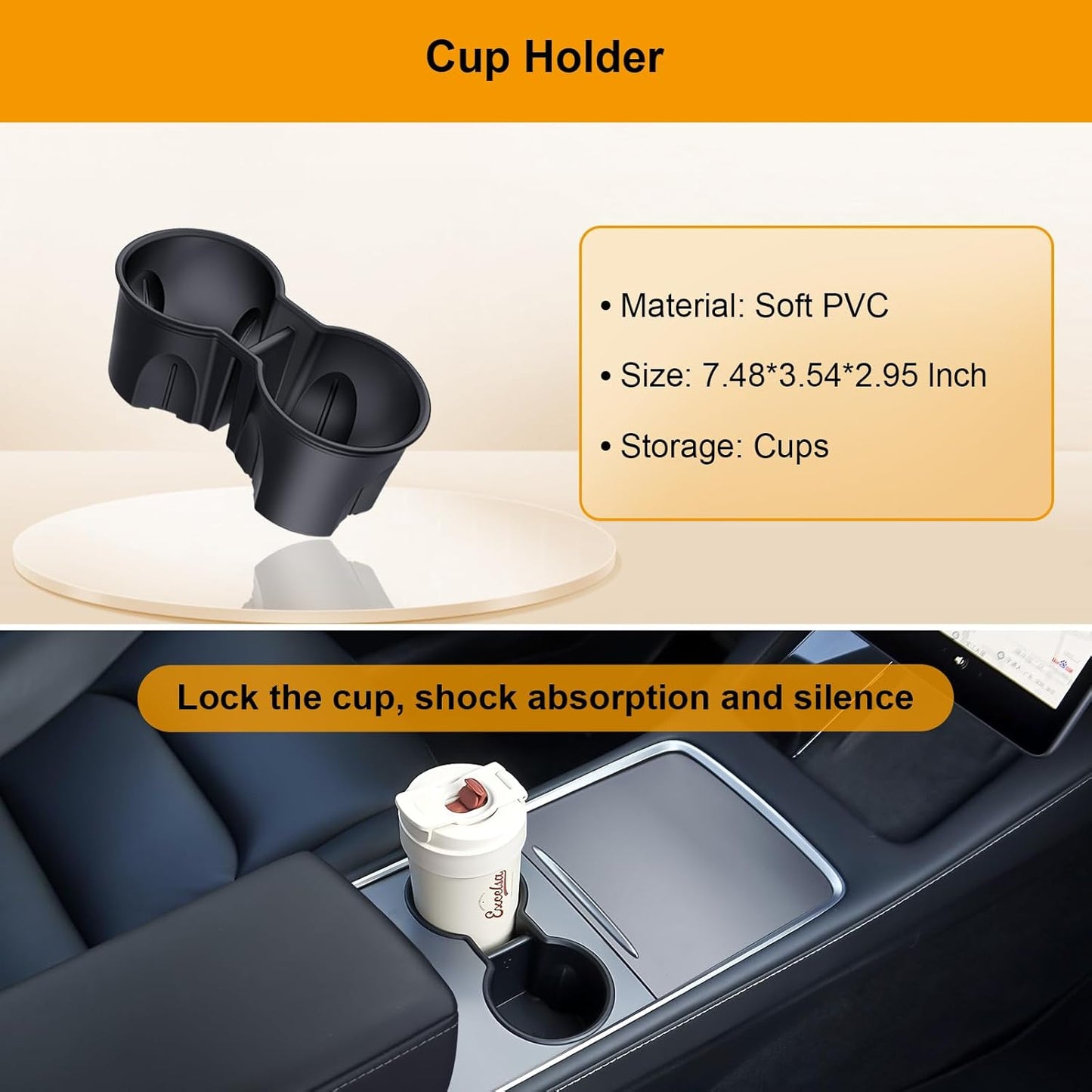 Center Console Organizer Tray 5PCS for Tesla Model Y Accessories 2024-2020(Not Fit 2024 2025 Model Y Juniper) Armrest Storage Tray, Hidden Storage Box, Cup Holder Insert, Under Seat Storage Box