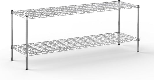 21" Deep x 72" Wide x 27" Height Wire Shelving Kit | 2-Tier | NSF Commercial Storage Rack Unit