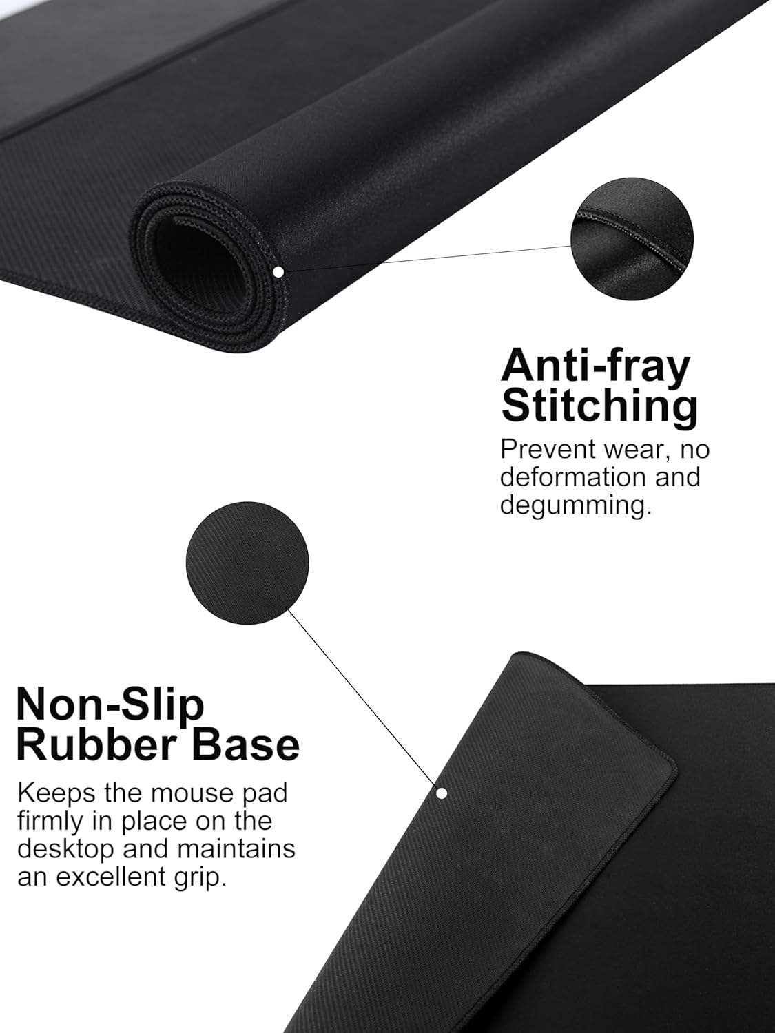 TopMade Mouse Pad with 15W Fast Wireless Charging, 35.43"x15.75" XXXL Large Gaming Mousepad, Waterproof Desk Pad, Classic Black Computer Desk Mat(Includes 20W PD Power Adapter & 6.56ft Woven Cable)