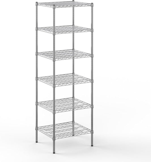 21" Deep x 24" Wide x 74" Height Wire Shelving Kit | 6-Tier | NSF Commercial Storage Rack Unit
