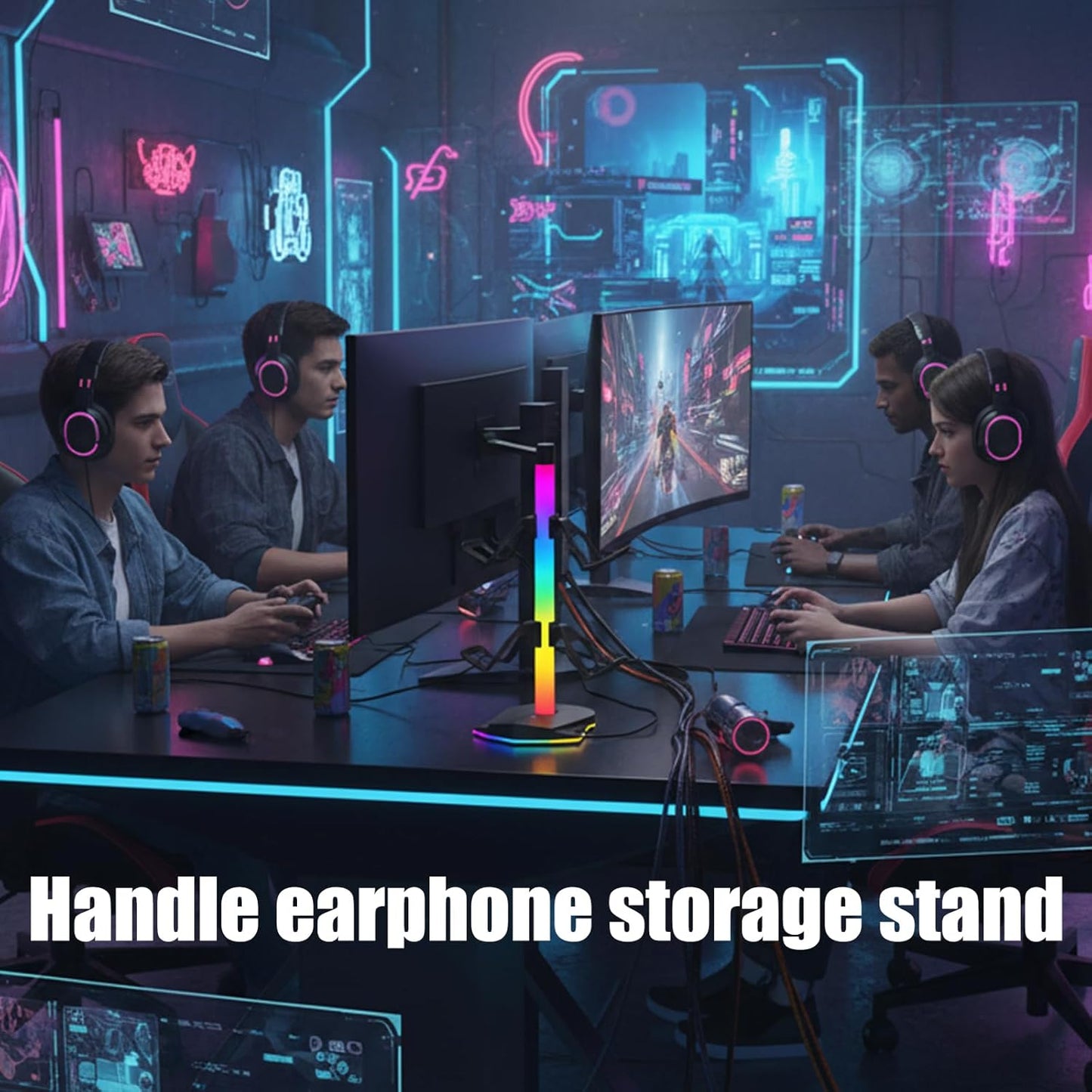 Universally Gaming Controller and Headsets Organizers with ABS Construction for PC Gaming Accessories