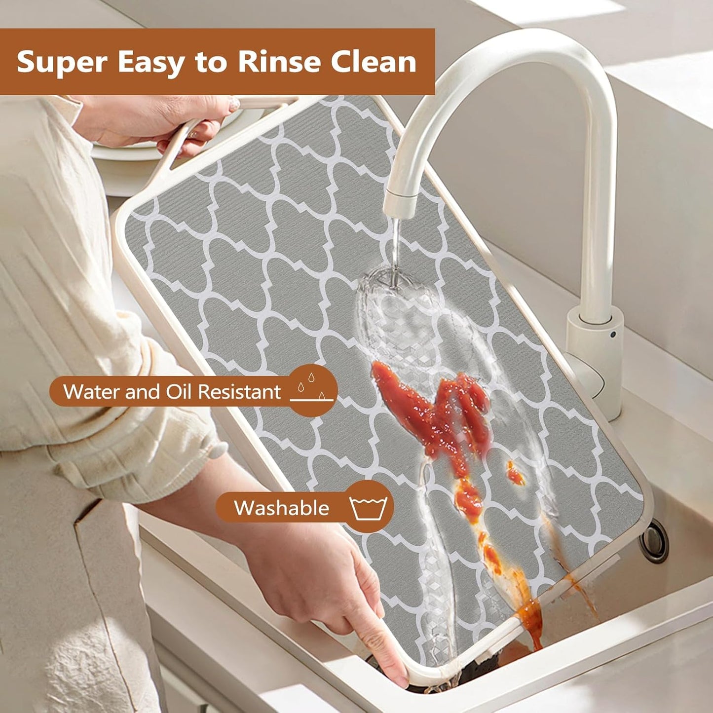 Drawer and Shelf Liner for Kitchen Cabinets, Non-Adhesive Strong Grip Thickened Cabinet Liners for Shelves, Non-Slip Mats Shelving Paper Protect Cupboard, Dresser, Pantry | 23.6" x 20FT