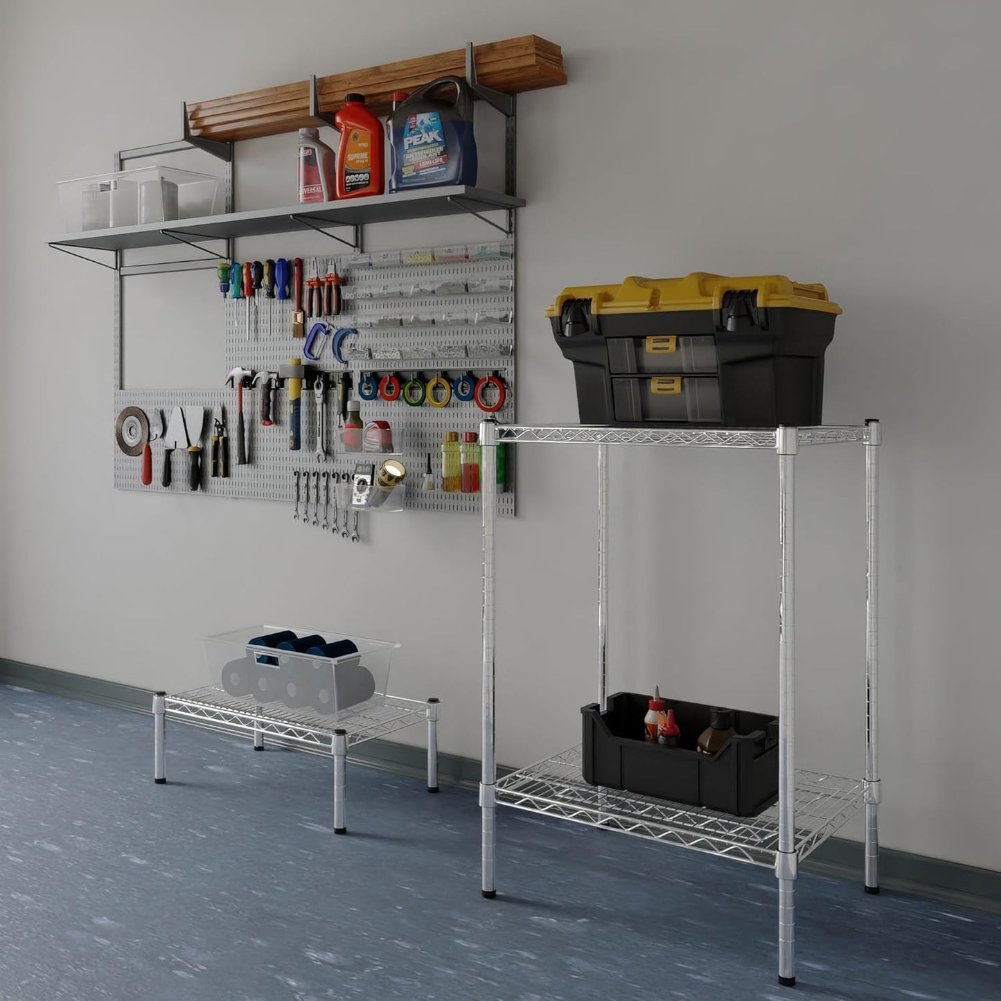 18" Deep x 24" Wide x 34" Height Wire Shelving Kit | 2-Tier | NSF Commercial Storage Rack Unit