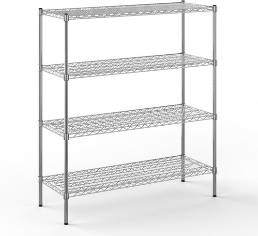 18" Deep x 48" Wide x 54" Height Wire Shelving Kit | 4-Tier | NSF Commercial Storage Rack Unit