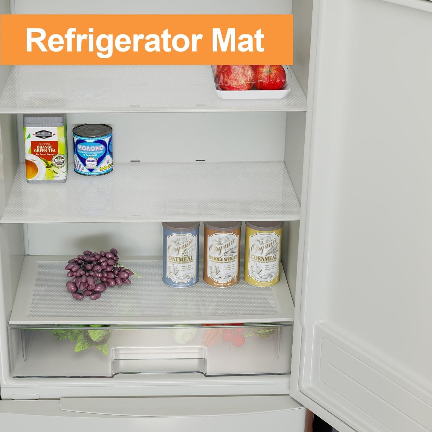 FLPMIX Clear Cabinet Drawer Liner: Translucence Waterproof Refrigerator Shelf Liner 16 x 120'' - Kitchen Bathroom Cupboard Mat for Pantry Shelves