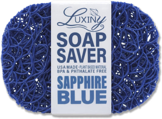 Soap Savers for Bar Soap, American Made by Luxiny, Lifts Soap in Soap Dishes & Shower Soap Holders -Handmade Soap Lasts Longer -Madefrom Plant Based Material (Sapphire Royal Blue)