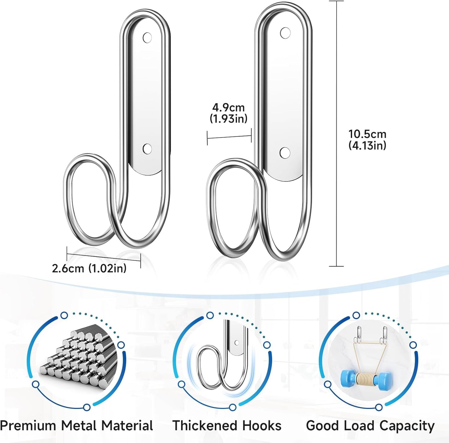 Ironing Board Holder Wall Mount, Durable Ironing Board Holder Stainless Steel, Space Saving Iron Board Hook for Wall Heavy Duty, for Laundry Room Livingroom Bathroom Small(Y or T Leg)