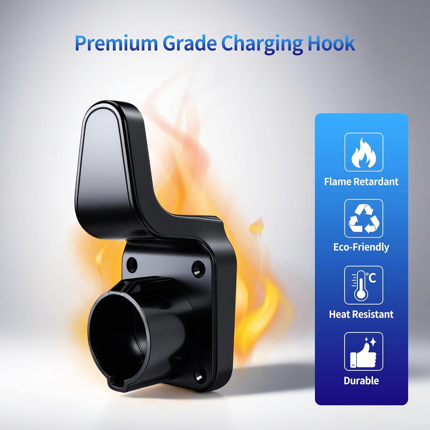 J1772 EV Extension Cable Holder, Level 2 EV Charger Extension Cord Holder, Heavy-Duty 240V EV Extension Cable Holder(Only Holder)