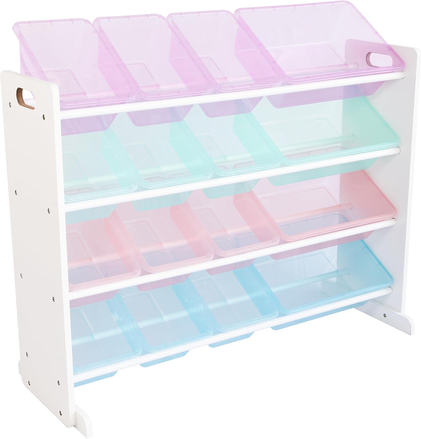 Humble Crew Supersized Toy Storage Organizer with 16 Removable Bins, Unicorn – Large Toy Storage for Toddlers Ideal for Kids' Rooms, Playrooms, and Nurseries - Modern Toy Bins for Kids