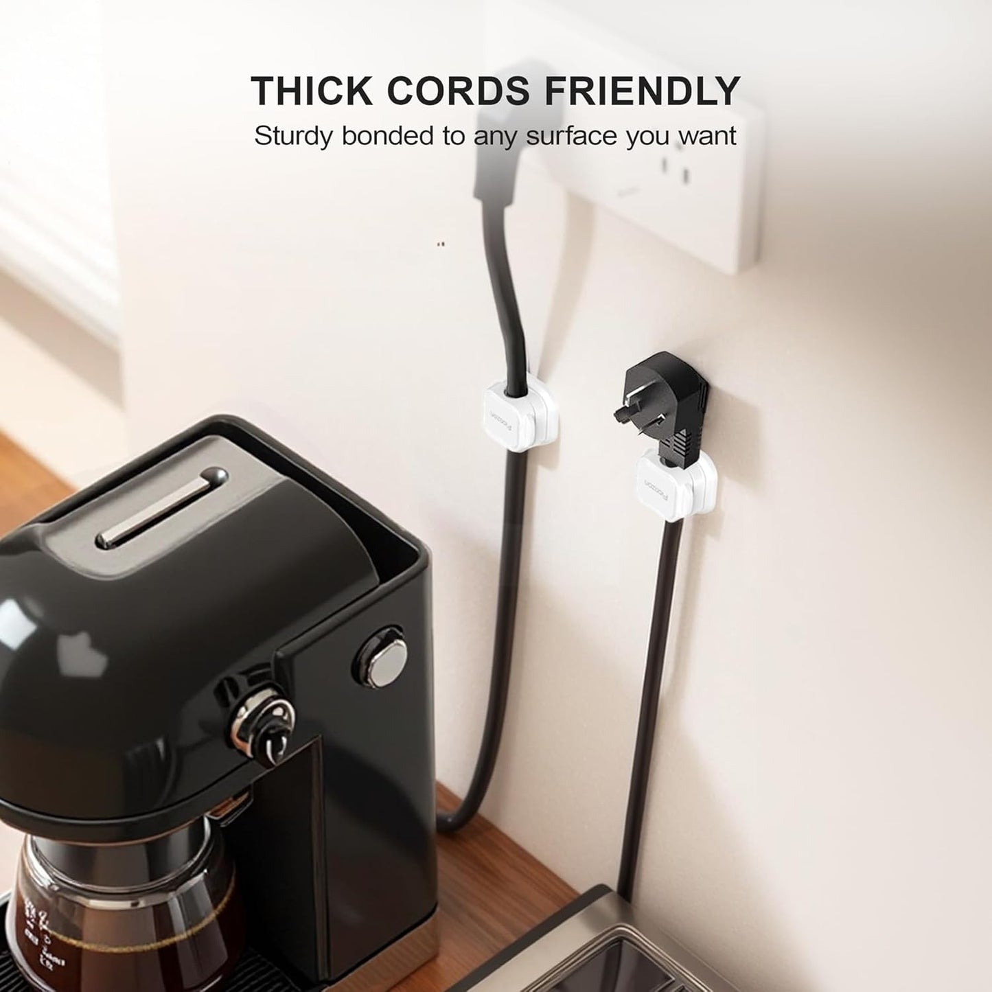 Picozon 12 Pack Magnetic Cable Clip Organizer Cord Holder, Picozon Adhesive Cable Management, Wire Phone USB Charger Cable Holder Keeper Organizer for Car, Office Home Desktop, Wall, Night Table