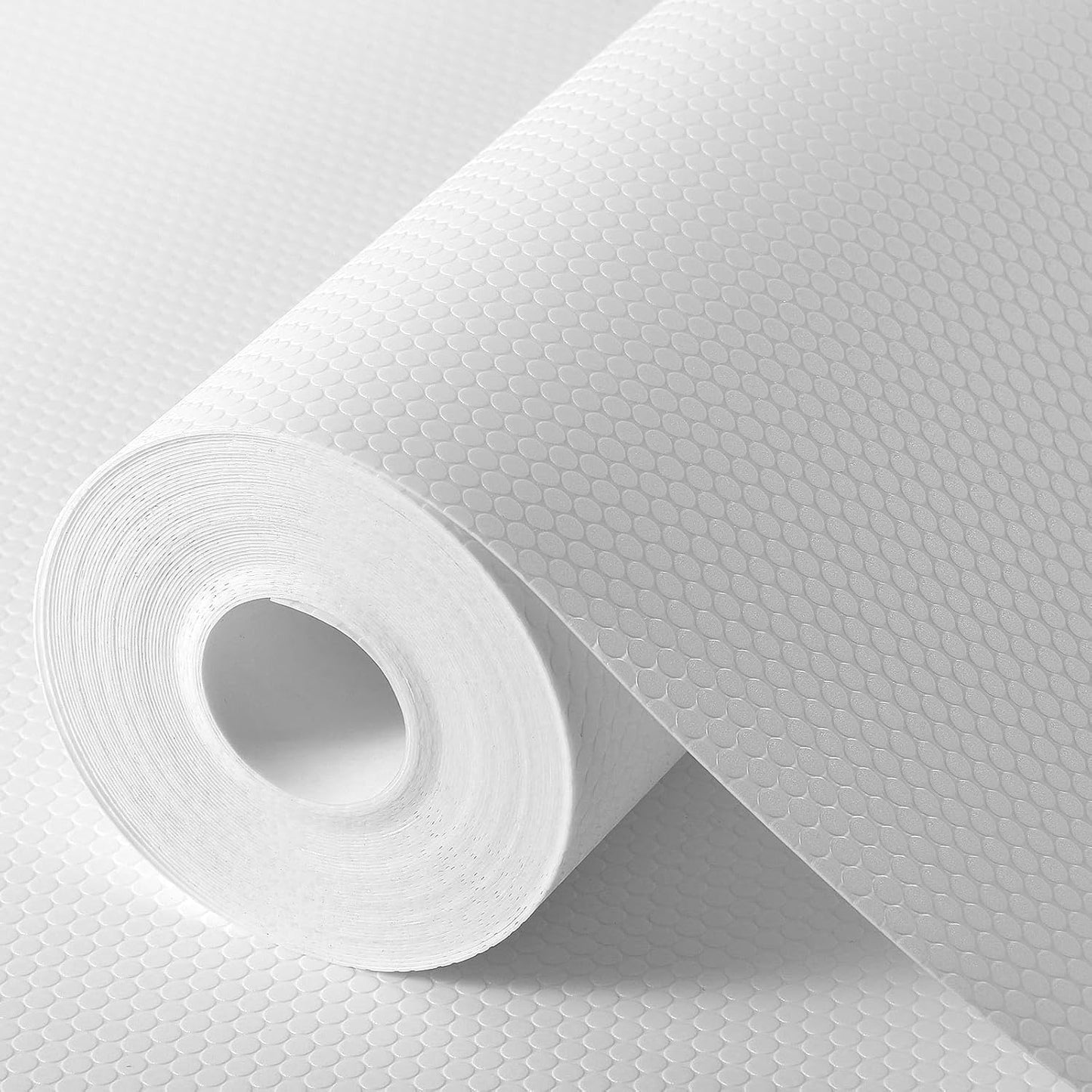 Shelf Liners for Kitchen Cabinets Non Adhesive Drawer Liner for Bathroom Waterproof Refrigerator Liners for Shelves Fridge Plastic Mats Cabinet Cupboard Liner White 11.8 x 118 Inches