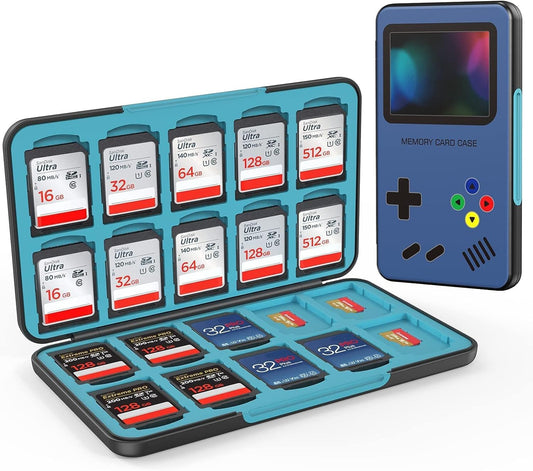 HEIYING SD Card Holder for SD/TF Cards,Portable Memory Card Storage Case Compatible with 20 SDXC SDHC and 20 TF Cards Slots