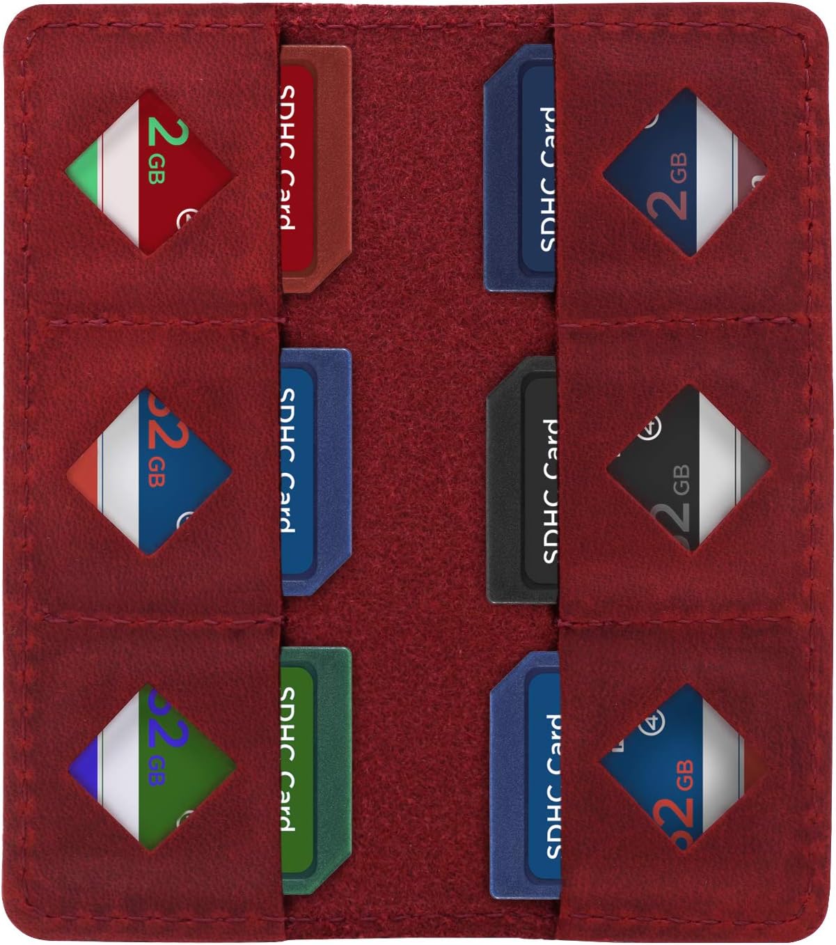 MegaGear Leather SD Card Holder with 12 Card Slots