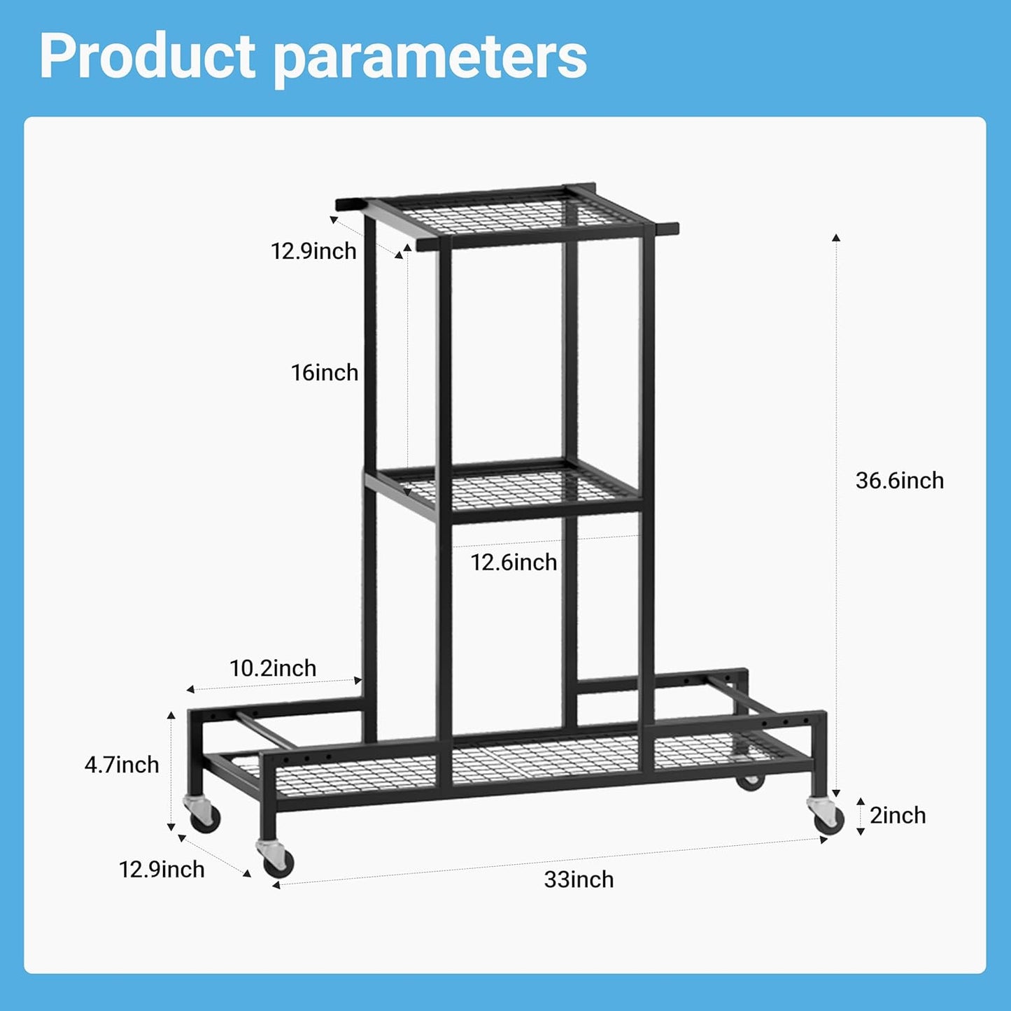 Standing Ski Storage Rack, Holds Snowboards & Skis, 3-Tier Organizer for Gear, Black - Ski Rack for Garage