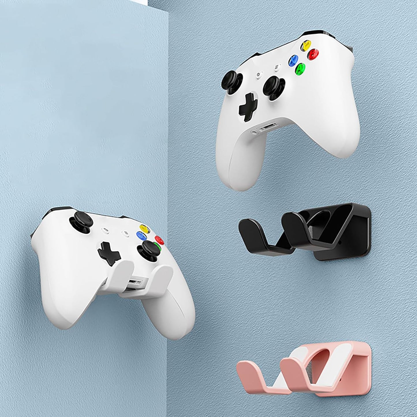 Pack of 3pcs Game Controller Wall Holder Gaming Handle Headphone Hanger Hook Multifunctional Storage Stand Retro Gamepad Holder