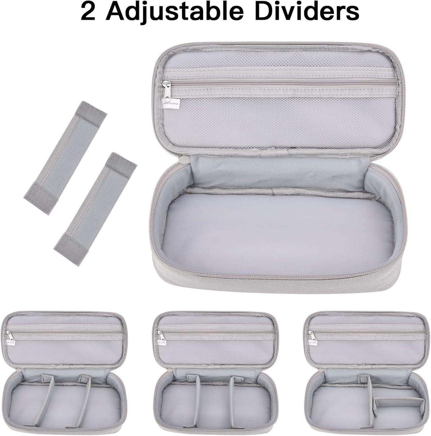 Cord Organizer Travel Case, Portable Tech Organizer Pouch Bag for Cable & Charger, Tech Electronics, Travel Essentials (Light Grey)