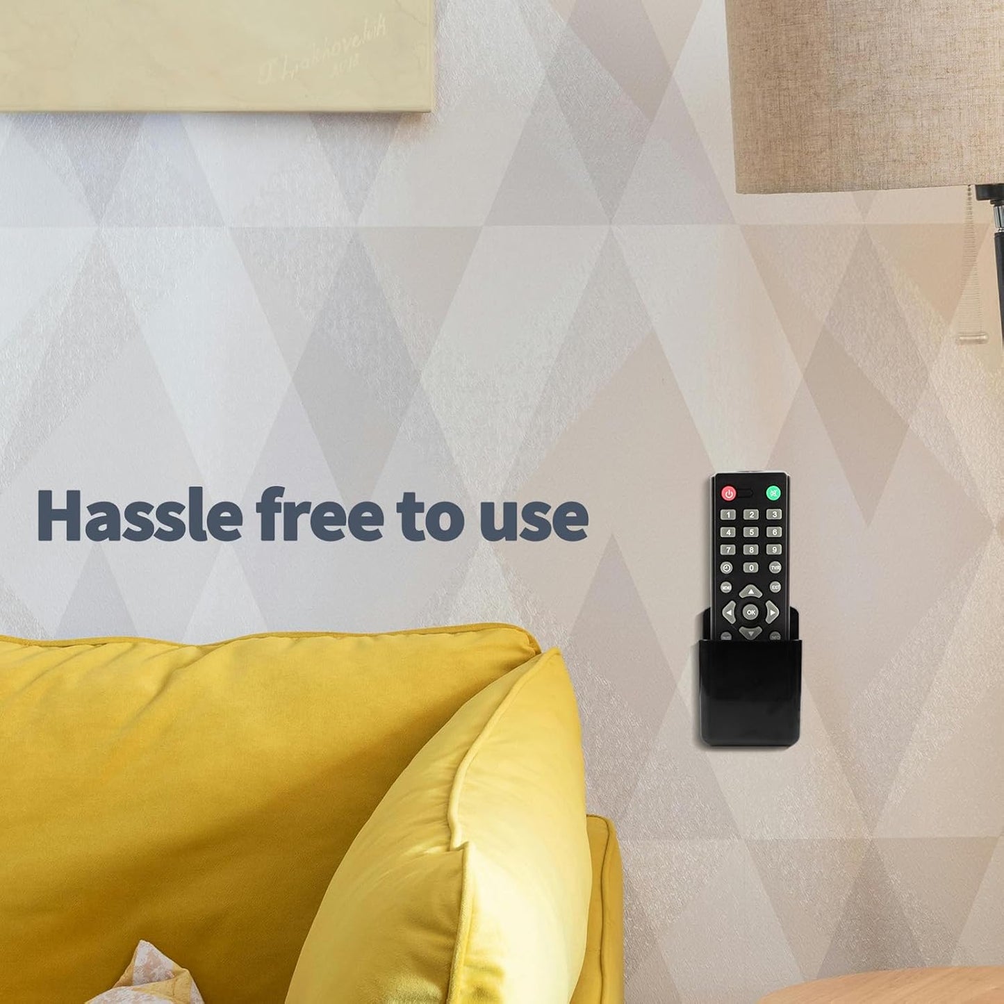 6 PCS Remote Control Holders Wall Mount, Self Adhesive TV Air Conditioner Remote Control Holder, Wall Mount Storage Box Organizer Wall Pen Holder Storage for Home Office School (Black)